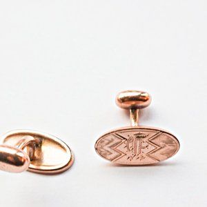 Vintage Cufflinks Engraved “F”